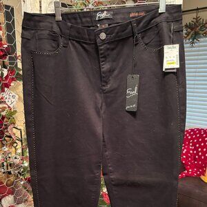 Earl Diamond studded Black Jeans-Size 16